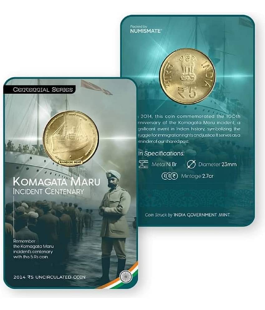 Rs.5 KOMAGATA MARU INCIDENT CENTENARY 2014 Commemorative Coin Card – Special Edition