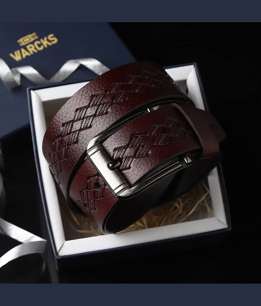WARCKS - Brown 100% Leather Men's Formal Belt ( Pack of 1 )