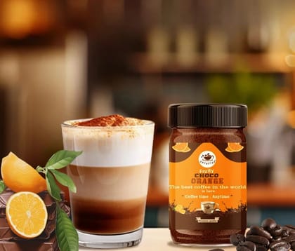 Brewstar''s Exquisite Fruity Choco Orange Coffee 25gm pouch: Infused with the Sweetness of Fruity Chocolate and the Tangy Aroma of Real Orange