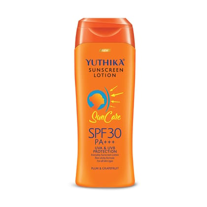 Yuthika Sunscreen Lotion SPF 30 PA+++ with UVA & UVB Protection, Sun Protection Cream for Women & Men - 300ml Pack of 1