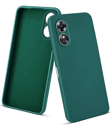 Case Vault Covers - Black Silicon Plain Cases Compatible For OPPO A78 5G ( Pack of 1 )