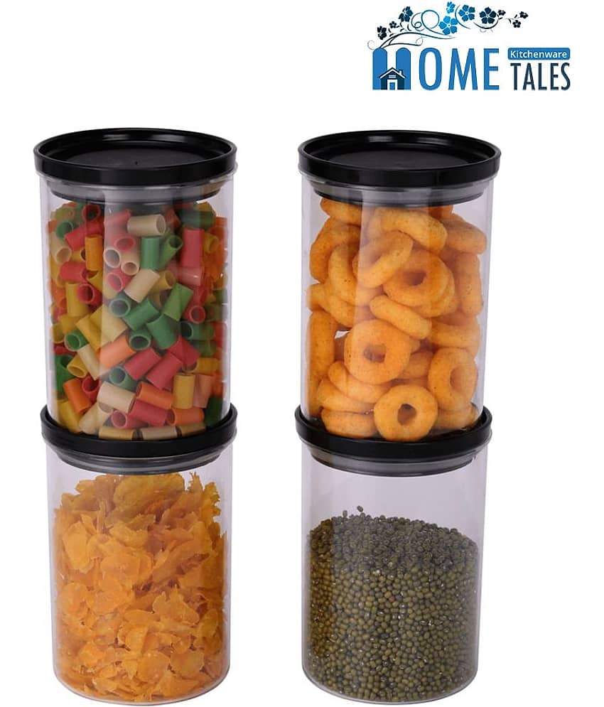 iview kitchenware - Polyproplene Black Food Container ( Set of 4 - 900 )