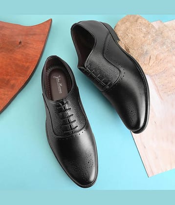 John Karsun Black Men's Brogue Formal Shoes