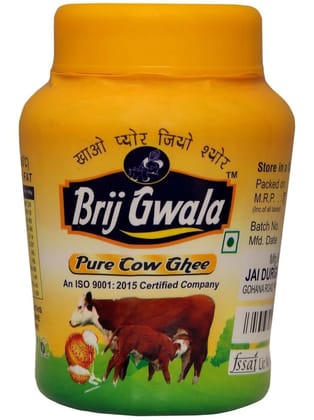 BRIJ GWALA Desi Cow Ghee |Made Traditionally From Curd | Ghee 1 L