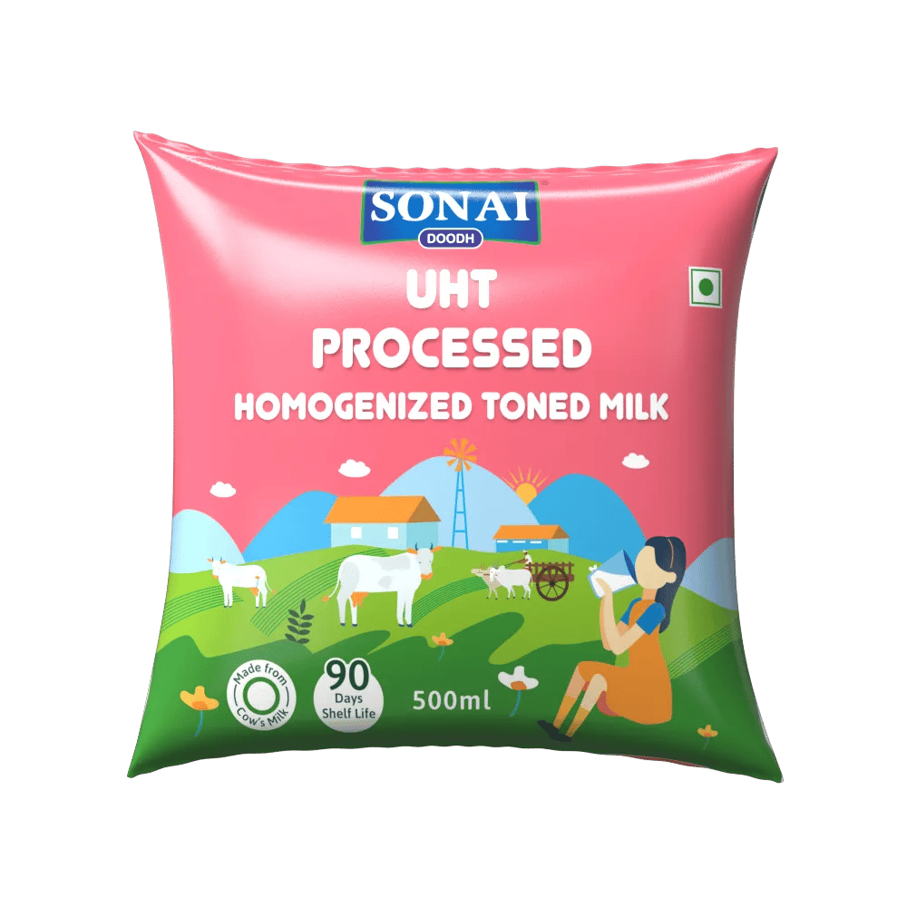 Sonai Milk (500ml) | Pasteurized Toned Milk | Daily Family Use