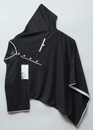 Black | Henley Neck T-Shirt | PocketCut-M