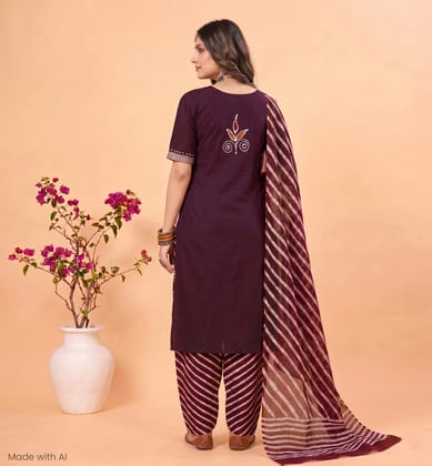 Handcrafted Batik Print 3 Piece Unstitched Cotton Suit Set Handcrafted Batik Print 3 Piece Unstitched Cotton Suit Set