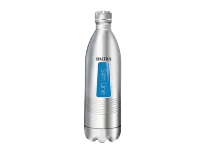 BALTRA Cola Bottle thermosteel 24 Hours Hot and Cold Water Bottle Stainless Steel Flask 1 Litre, Silver