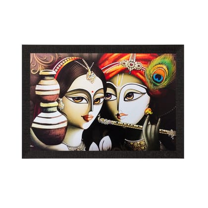 Radha Krishna Painting Digital Printed Religious Wall Art