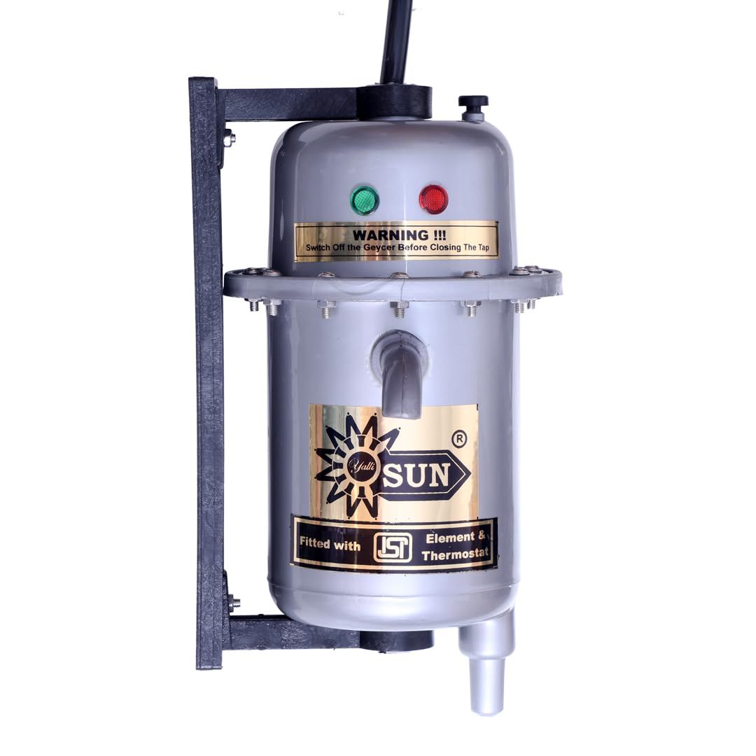 Yalli Sun VSS Mode Instant Water Heater 1L | Premium Class ABS Plastic | 2 year Warranty | Shock Proof for Home, Kitchen, Bathroom, Office | Wall Mounted Instant Water Geyser | Metalic Yalli Sun VSS Mode Instant Water Heater 1L | Premium Class ABS Plasti