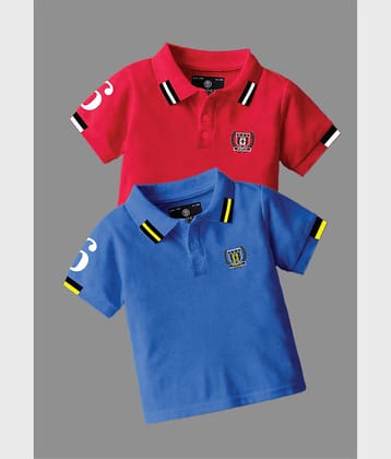 CODEZ Pack of 2 Boys Cotton Blend Polo T-Shirt ( Multicolor 4 )