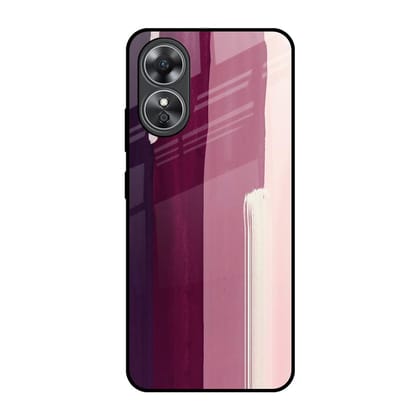 Brush Stroke Art Glass Case for OPPO A17