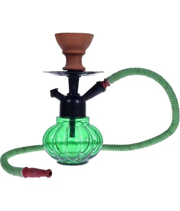 Fashion Bizz Green Color 9 inch Glass Hookah