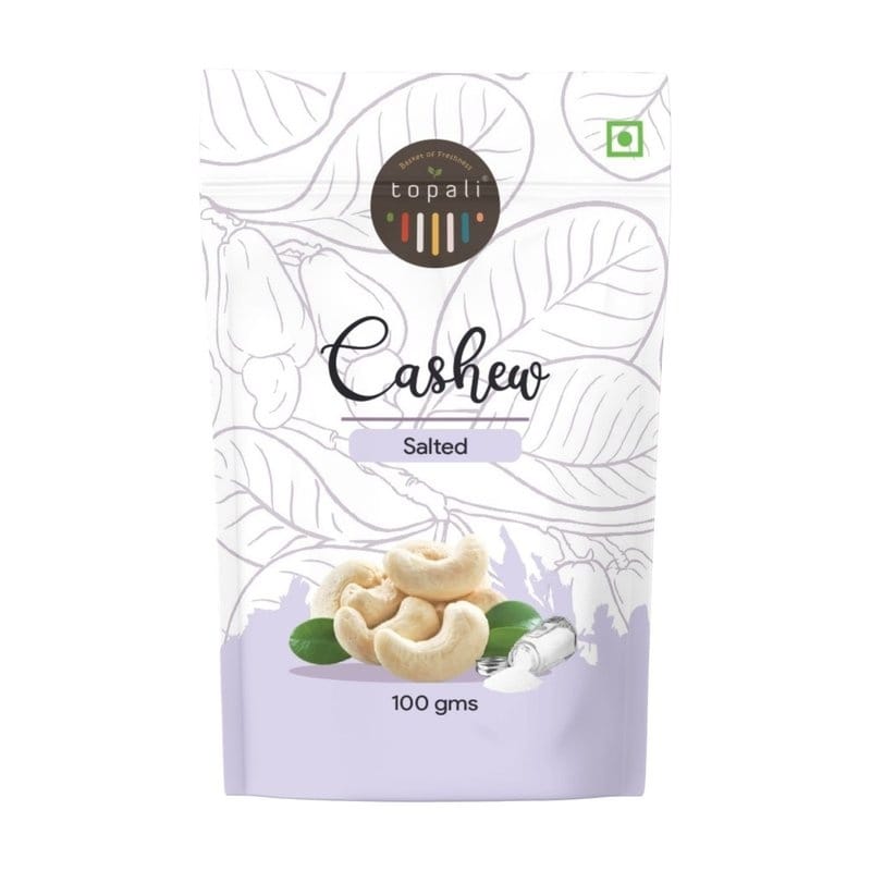 Topali Salted Flavoured Cashew (100g) | Classic Roasted & Salted | Gourmet Dry Fruit