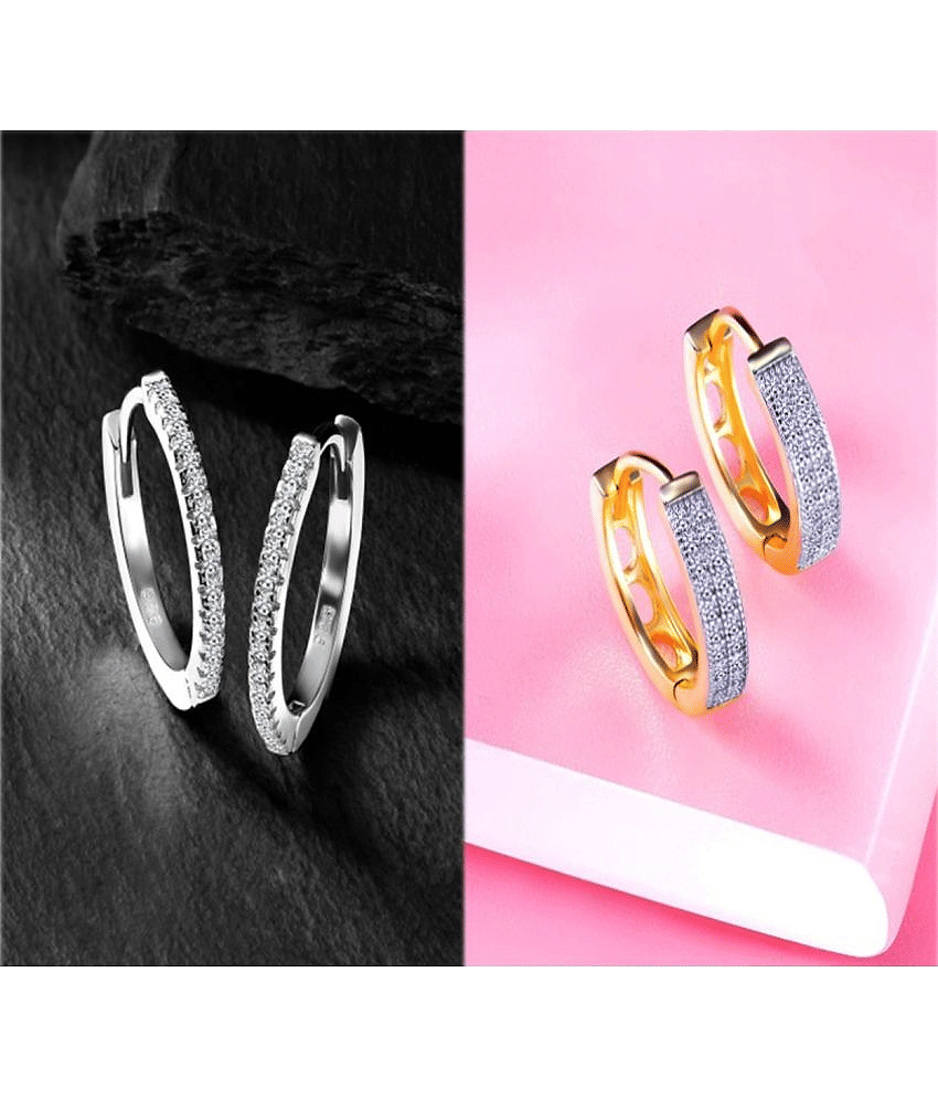 gilher Gold Hoops Earrings ( Pack of 1 )