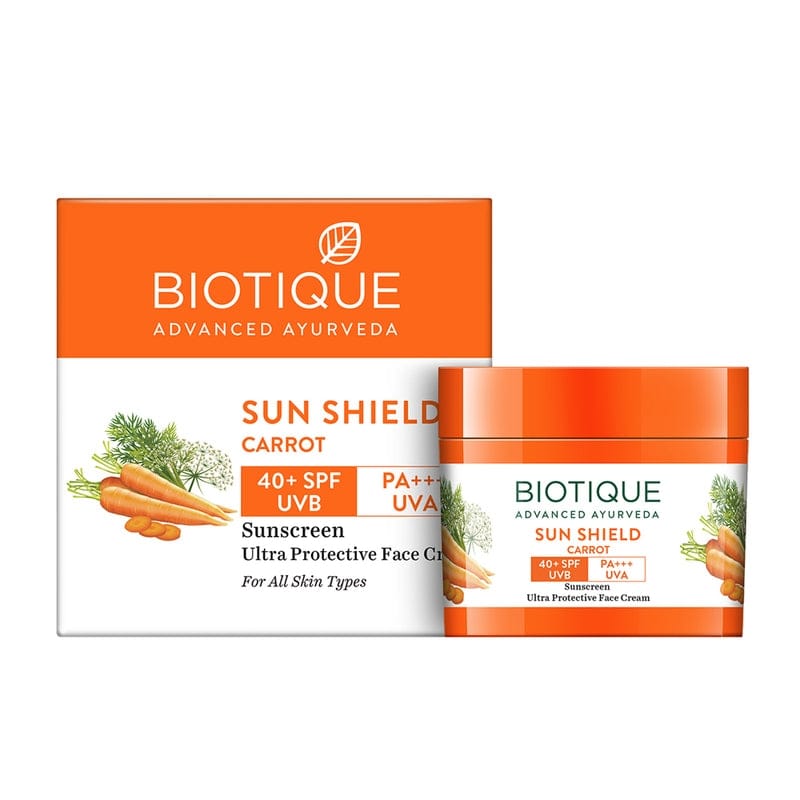 Biotique Sun Shield Carrot 40+ SPF Sun Screen Cream 50g