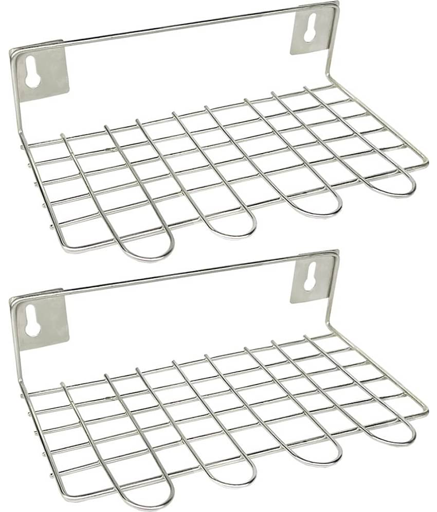 JISUN - Silver Stainless Steel Storage Racks ( Pack of 2 )