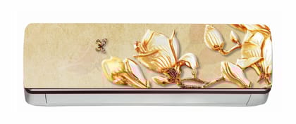 DreamKraft Decorative Flower AC Sticker (Multicolor PVC Vinyl, 30cm X 91cm)