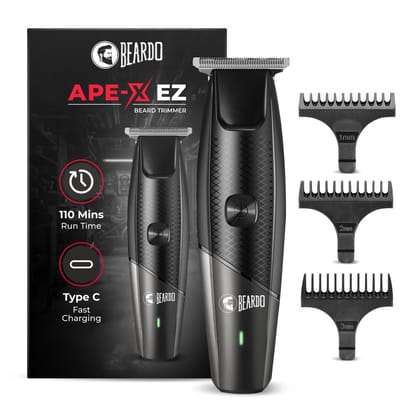 BEARDO Ape-X EZ Trimmer for Men Beard | 110 Min Run Time | 7000 RPM Motor | Lithium Ion Battery | Multiple Length Settings | Durable Blades | Beard Trimmer for Gen Z BEARDO Ape-X EZ Trimmer for Men Beard | 110 Min Run Time | 7000 RPM Motor | Lithium Ion BEARDO Ape-X EZ Trimmer for Men Beard | 110 Min Run Time | 7000 RPM Motor | Lithium Ion Battery | Multiple Length Settings | Durable Blades | Beard Trimmer for Gen Z BEARDO Ape-X EZ Trimmer for Men Beard | 110 Min Run Time | 7000 RPM Motor | Lithium Ion