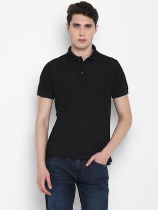 Kooltex Polo T-Shirt For Men - Black-S / Black