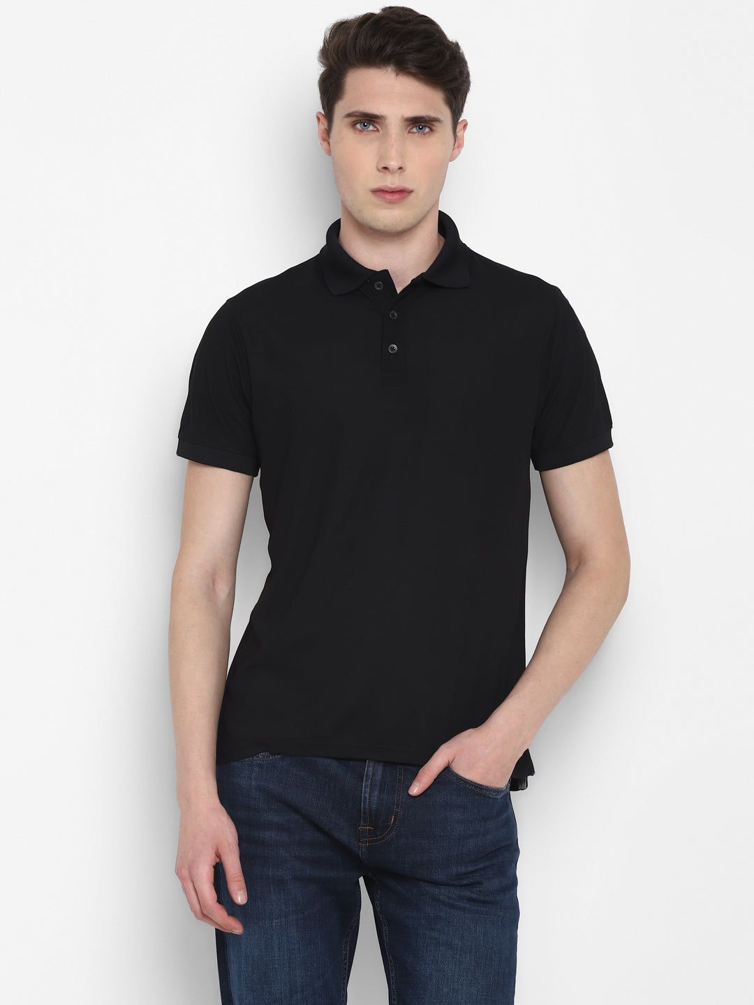Kooltex Polo T-Shirt For Men - Black-S / Black