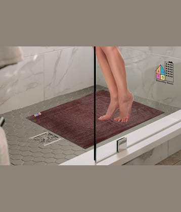 AMRO Beautility Needs Anti-skid Rubber Bath Mat Other Sizes cm ( Pack of 1 ) - Brown