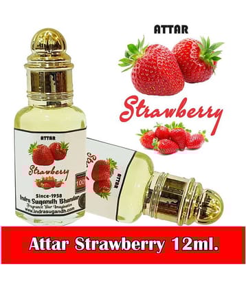 INDRA SUGANDH BHANDAR Attar For Men|Women Strawberry Fresh Berries Farm Long Lasting Fragrance 12ml Rollon Pack
