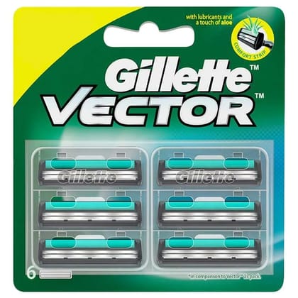 Gillette VECTOR+ Replacement Cartridges 6N