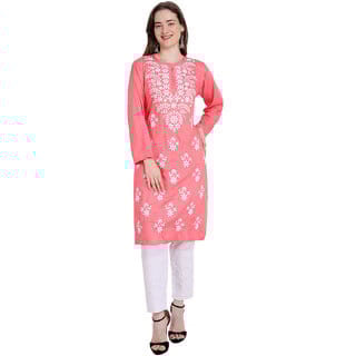 Lucknowi Rayon Cotton Kurta