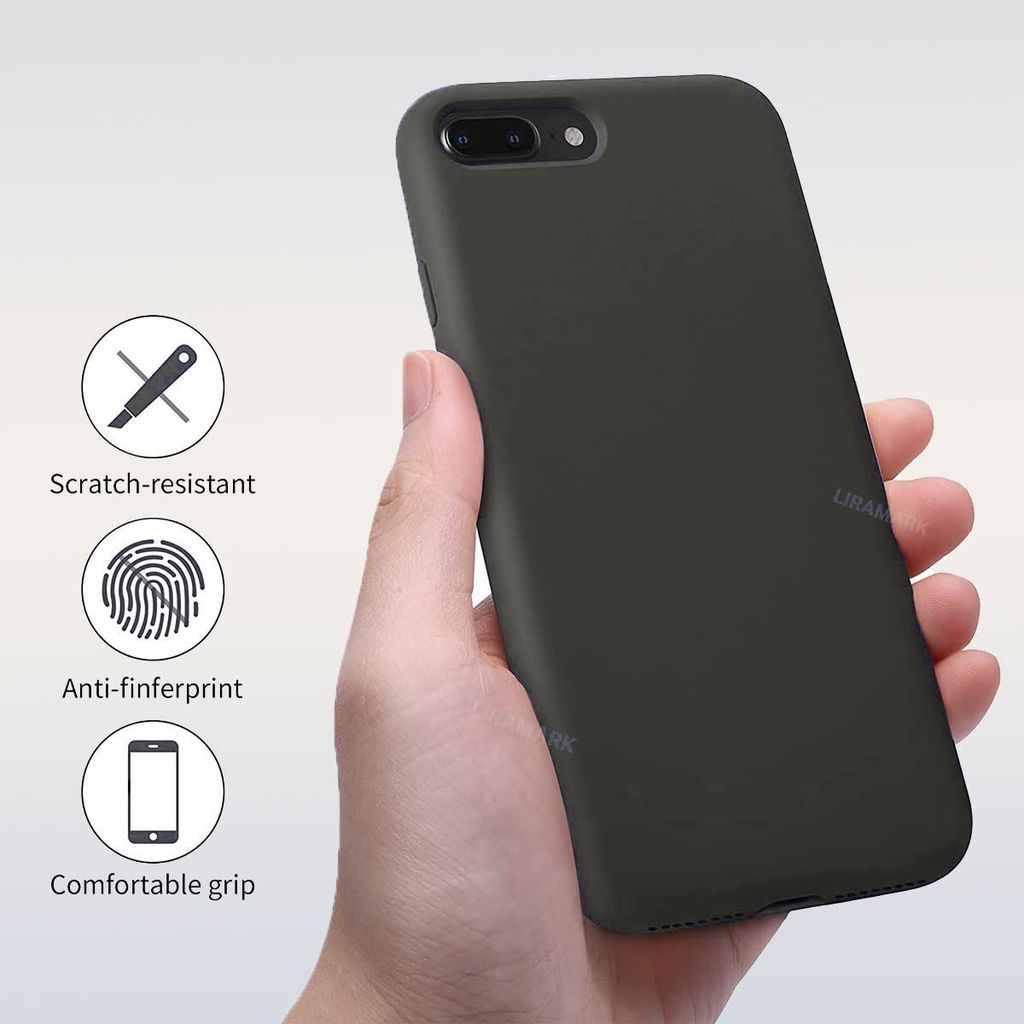 LIRAMARK Liquid Silicone Soft Back Cover Case for Apple iPhone 7 Plus / 8 Plus