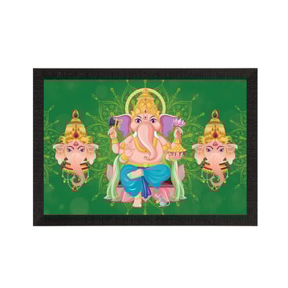 Lord Ganesha Satin Matt Texture UV Art Painting