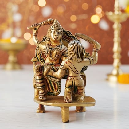 Brass Showpiece Baglamukhi Statue, Height : 4.6 Inch (BSMAS967 B)