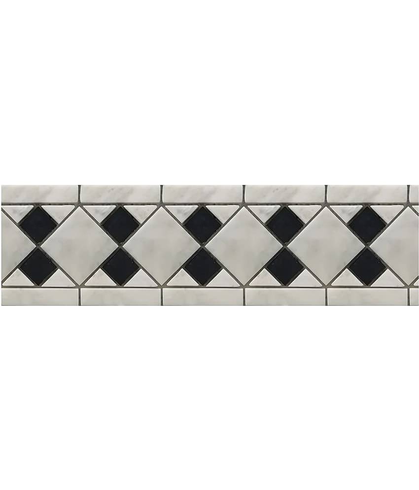 WallDesign Marble Stone Inlay Tile - 8 cm W x 305 cm L Nature Sticker ( 305 x 8 cms )