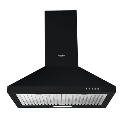 Whirlpool 60cm 1200 m3/hr Baffle Filter Kitchen Chimney with 5 Years WARR on Motor and 1 Year Comprehensive | AKR BF 60 BK HOOD | Black | 3 Speed Push Button Control Whirlpool 60cm 1200 m3/hr Baffle Filter Kitchen Chimney with 5 Years WARR on Motor and 1