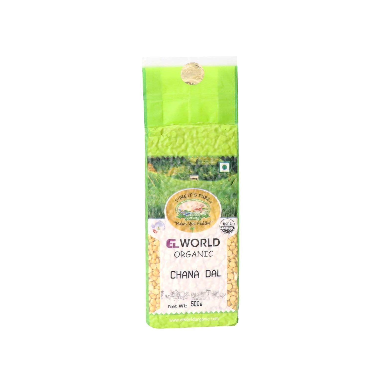 Elworld Agro & Organic Food Products Chana Dal 500g