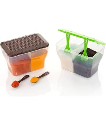 Analog Kitchenware Dal/Masala/Vegetable Plastic Multicolor Pickle Container ( Set of 2 )