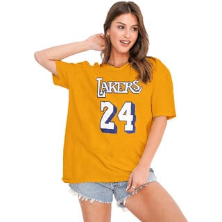 Leotude Yellow Printed Cotton Blend Round Neck Half Sleeve T-Shirts For Womens