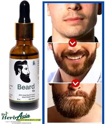 Sri Herbasia biotech Promotes Beard Growth Beard Oil 30 ml