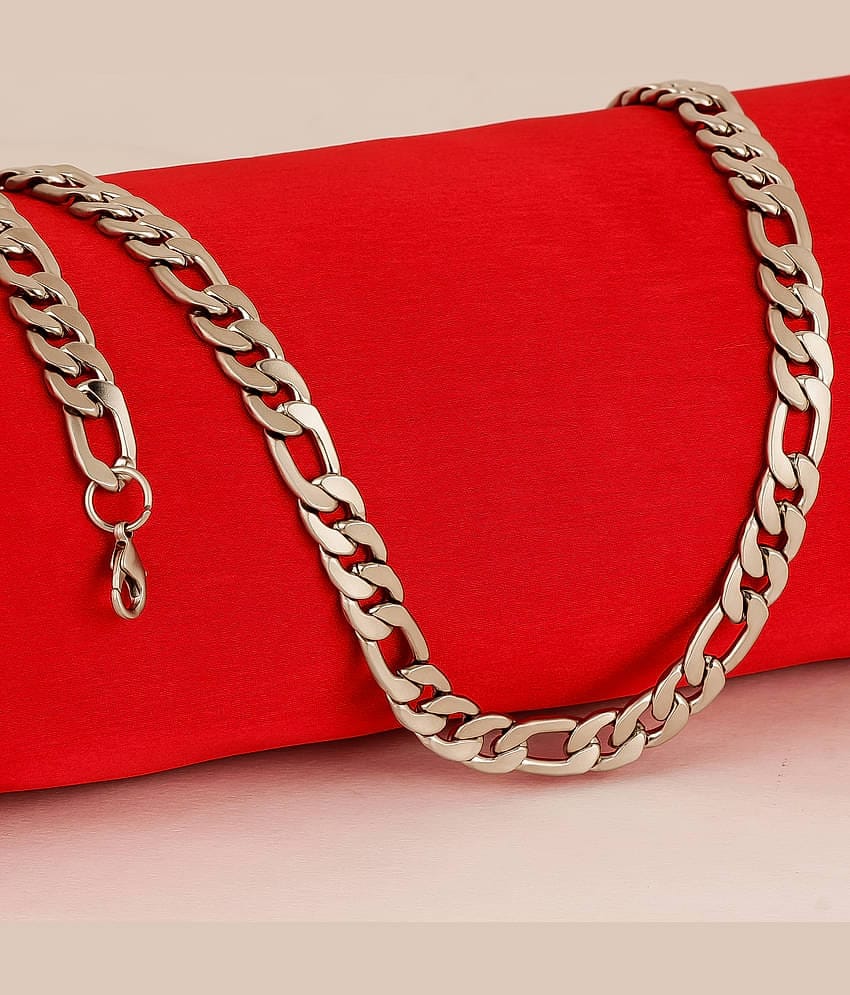 FASHION FRILL Silver Plated Stainless Steel Chain ( Pack of 1 )