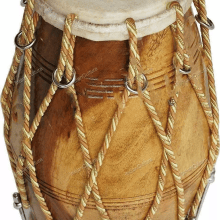 Musical Instrument Indian Traditional Handmade Wedding-Kirtan Dholak With Cover
