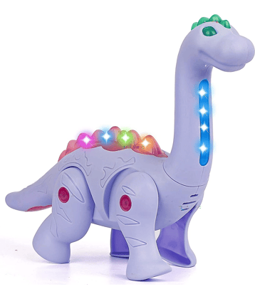 Villy Cute Walking Pet Electric Dinosaur Toy with LED Light and Sound (Pack of 1) (Multicolor)