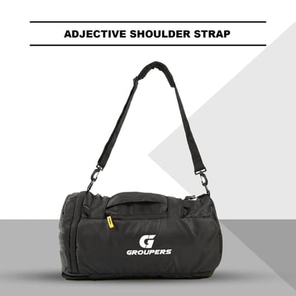 GROUPERS Premium Bag | Multipurpose Gym, Travel & Sports Bag with Adjustable Strap Pack of 03