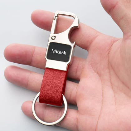Unique Personalized Gift : Stylish Opener Keychain with Name Engraving