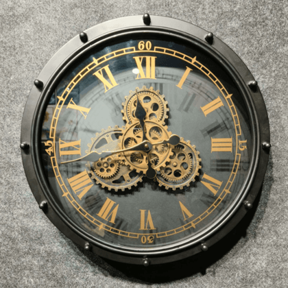 Royal Metal Gear Mechanical Clock Style 6-Antique / Dia: 20 inch / Metal