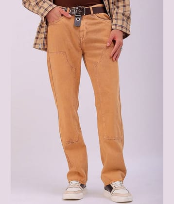The Indian Garage Co. Regular Fit Basic Men's Jeans - Brown ( Pack of 1 )