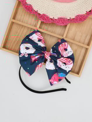 Donut Bow Hairband -Teal-one Size / Teal