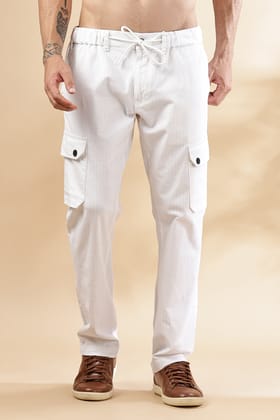 Men's Loose Fit Cargo with Drawstring | Rick Rogue-White / 34