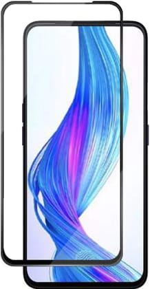 PLUGTECH Advanced Tempered Glass With Anti-Explosion 9H Hardness Edge-To-Edge Coverage Screen Guard for Realme X