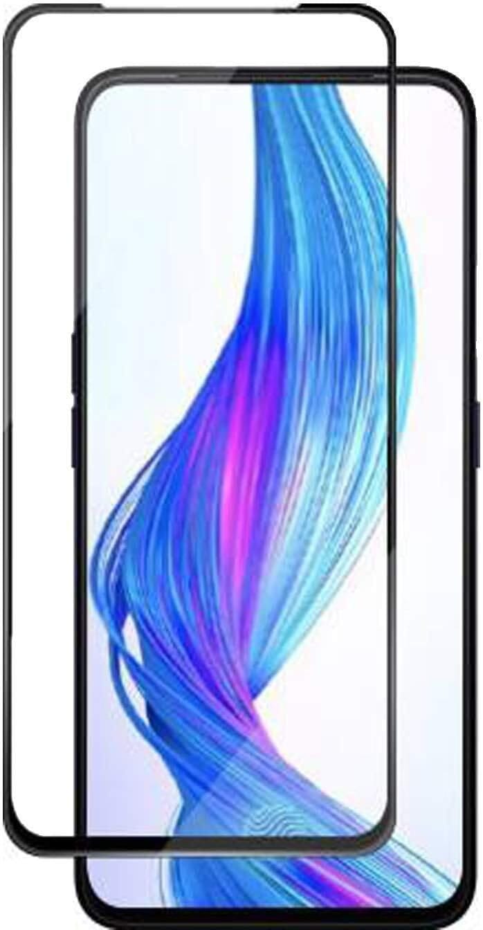 PLUGTECH Advanced Tempered Glass With Anti-Explosion 9H Hardness Edge-To-Edge Coverage Screen Guard for Realme X