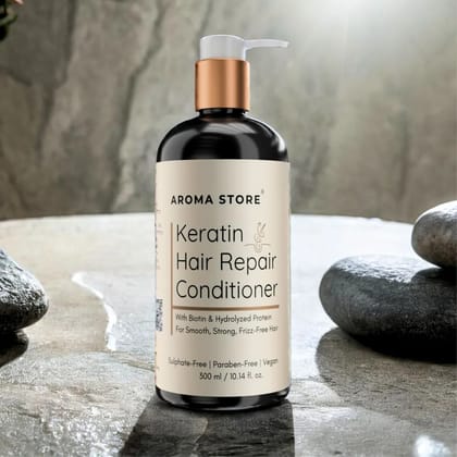 Ayurvedic Keratin + Biotin Hair Conditioner by Aroma Store for Damaged & Color-Treated Hair